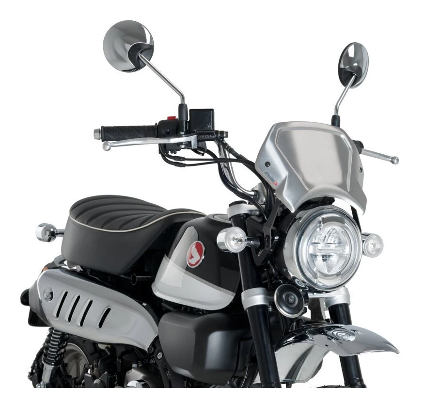Puig Aluminium Front Plate Honda Monkey 2019-2022 Natural Aluminum [Open Box] - Image 2