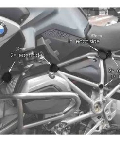 Puig Chassis Plugs BMW R1200GS / R1250GS / Adventure Black [Open Box]