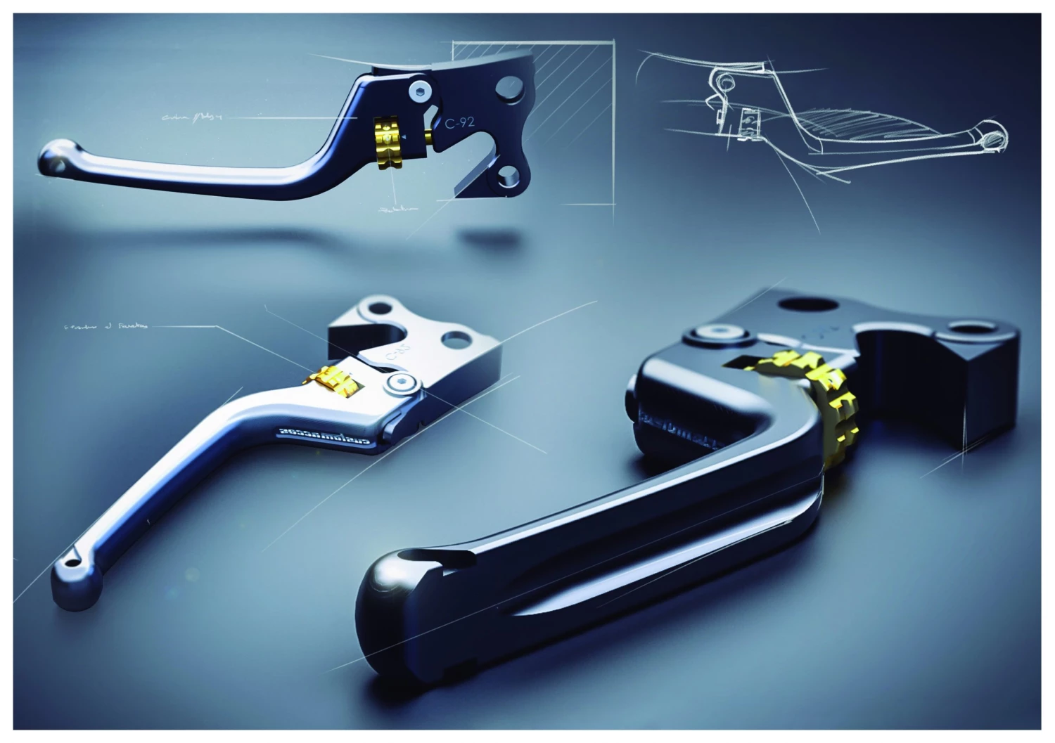 Puig Heritage Brake Lever 2 Puig Heritage Brake Lever - Image 2