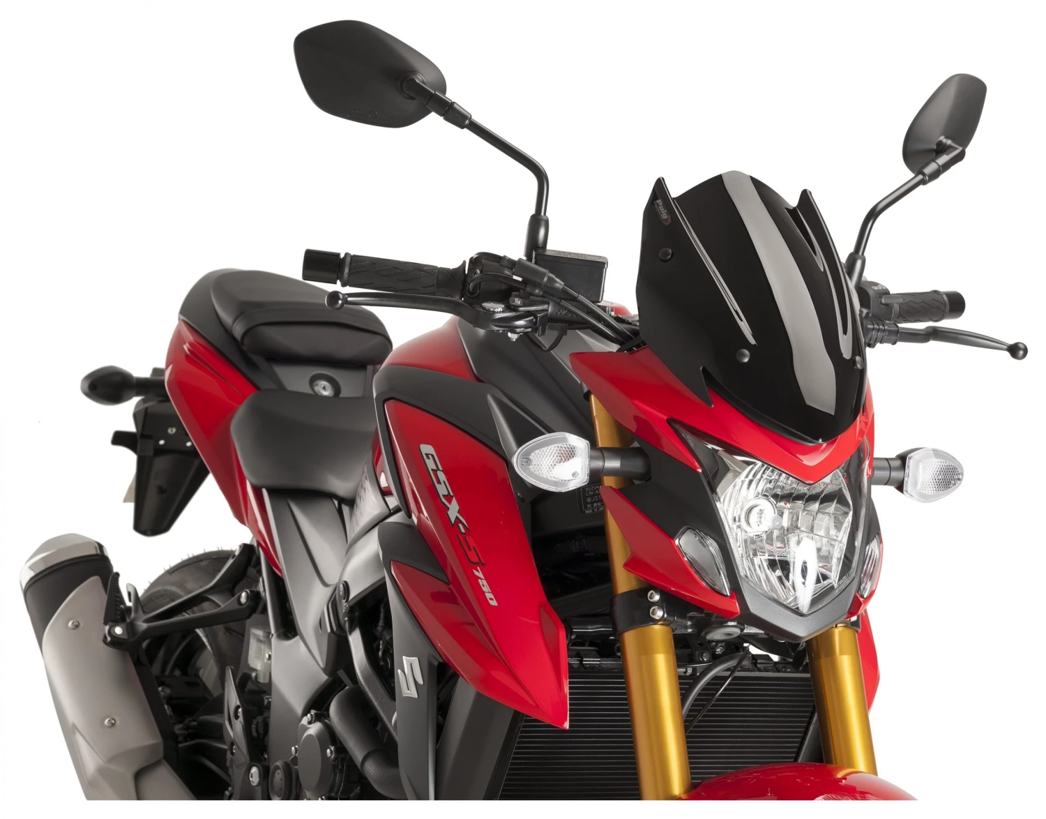 Puig Naked New Generation Windscreen Suzuki GSXS 750 2017-2022 Black [Previously Installed]