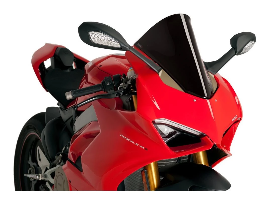 Puig Racing Windscreen Ducati Panigale V2 / V4 / S 2018-2021 Black [Previously Installed]