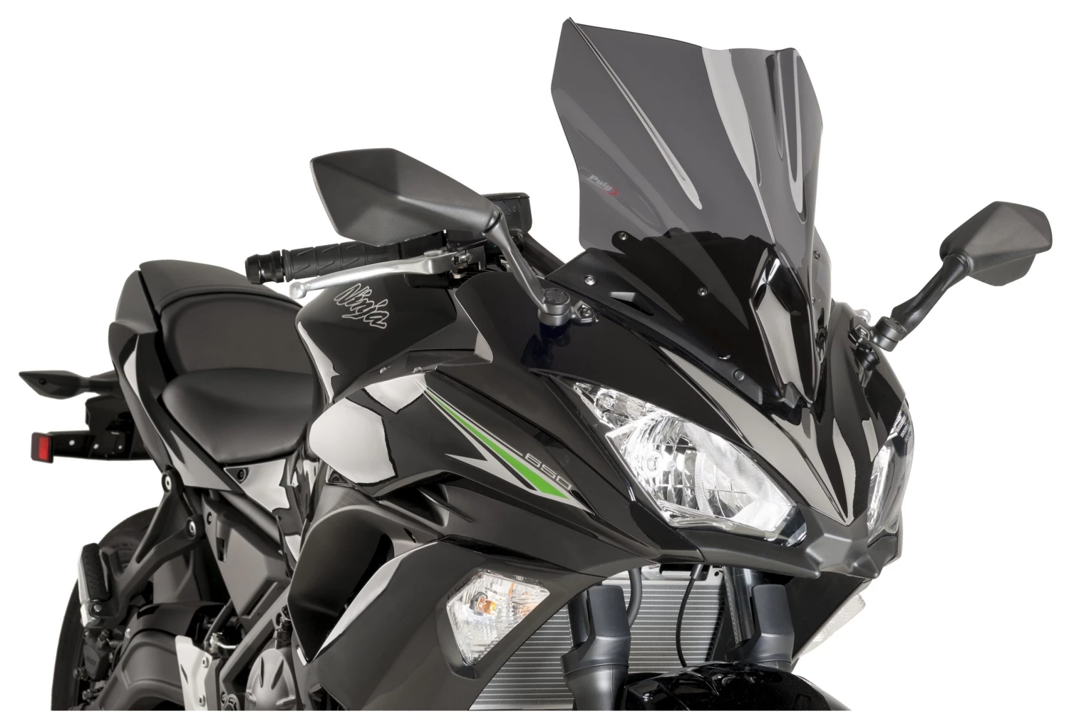 Puig Racing Windscreen Kawasaki Ninja 650 2017-2019 Dark Smoke [Previously Installed]