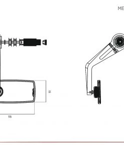 Puig Look Bar End Mirror -Puig Sales Store puig rear mirror mod look left or right homologated aluminium 13