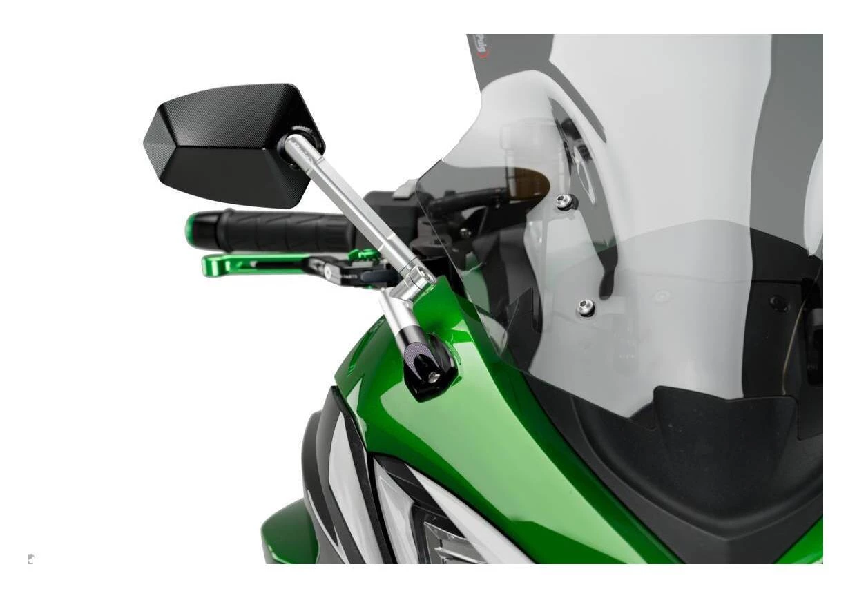 Puig Retro GT1 Mirror Right / Silver/Black [Previously Installed] - Image 2