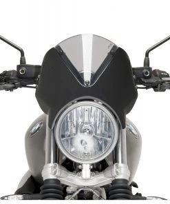 Puig Retrovision Windscreen BMW R nineT Scrambler 2016-2020 -Puig Sales Store puig retrovision windscreen bmw rnine tr9 t carbon fiber look light smoke 3 scaled