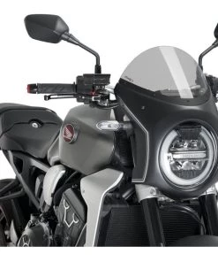 Puig Semi-Fairing Windscreen Honda CB1000R / CB650R Matte Black/Light Smoke [Open Box]
