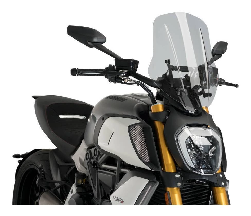 Puig Touring Naked New Generation Windscreen Ducati Diavel 1260 / S 2019-2021 Smoke [Open Box]