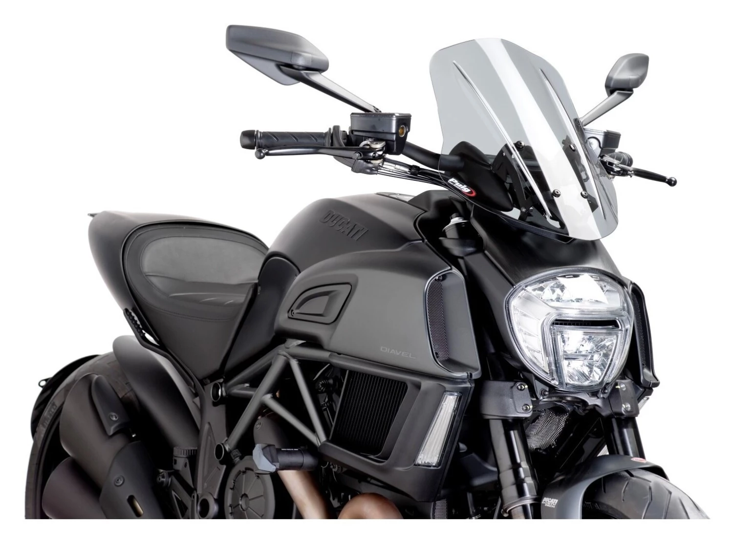 Puig Touring Naked New Generation Windscreen Ducati Diavel 2011-2013 Clear [Previously Installed] Clear [Previously Installed]