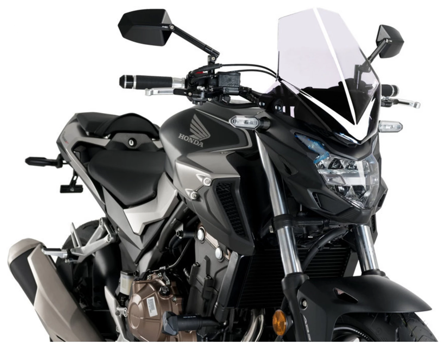 Puig Touring Naked New Generation Windscreen Honda CB500F 2016-2021 Black [Blemished - Very Good]