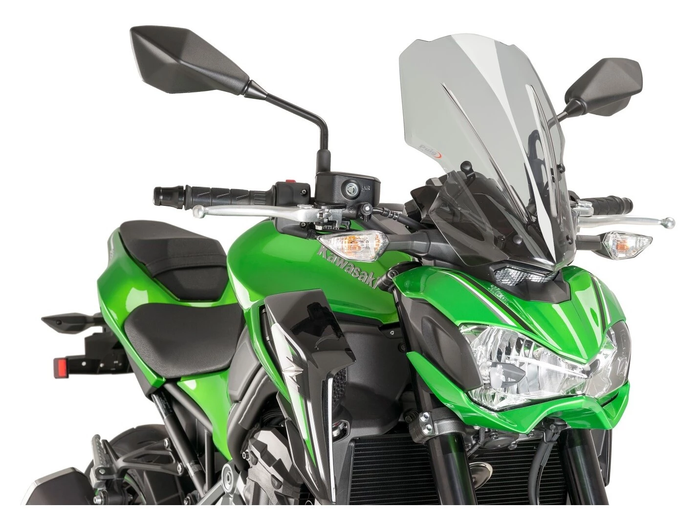 Puig Touring Naked New Generation Windscreen Kawasaki Z900 2017-2019 Light Smoke [Previously Installed]