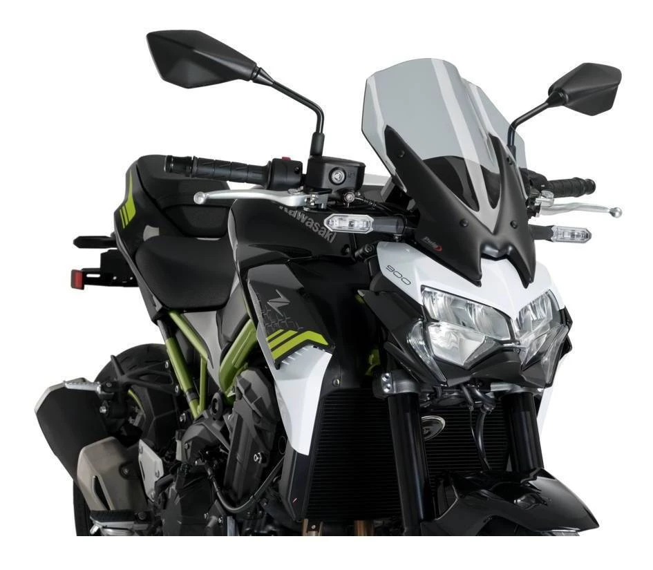 Puig Touring Naked New Generation Windscreen Kawasaki Z900 2020-2022 Light Smoke [Previously Installed]