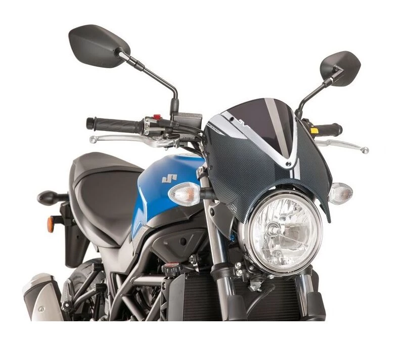 Puig Vision Windscreen Suzuki SV650 2017-2022 Dark Smoke / Carbon Fiber Look [Open Box]